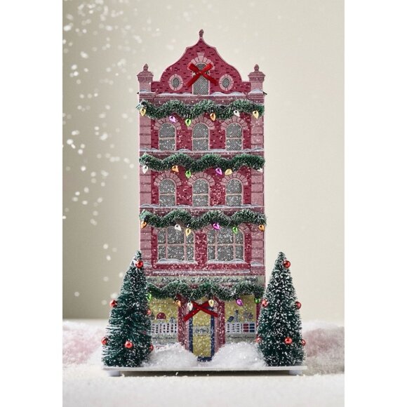 Anthropologie Emily Taylor Holiday Village House Cocoa & Mistletoe Christmas NIB - Picture 1 of 7
